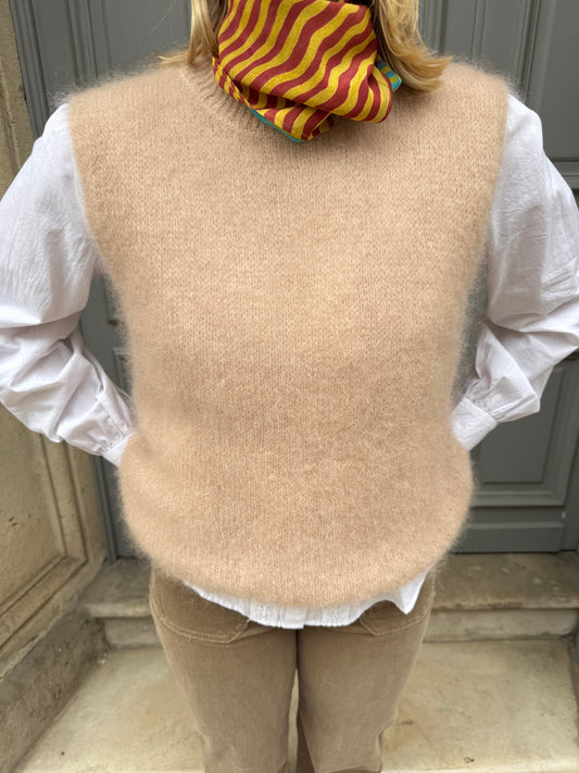 Pull sans manches ELEONORE Beige - A.L